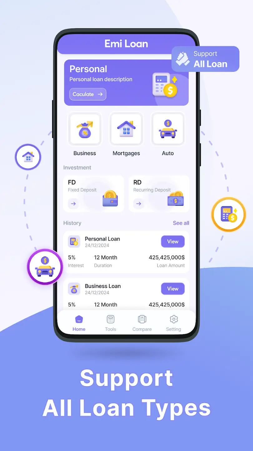 Loan EMI Calculator & Mortgage